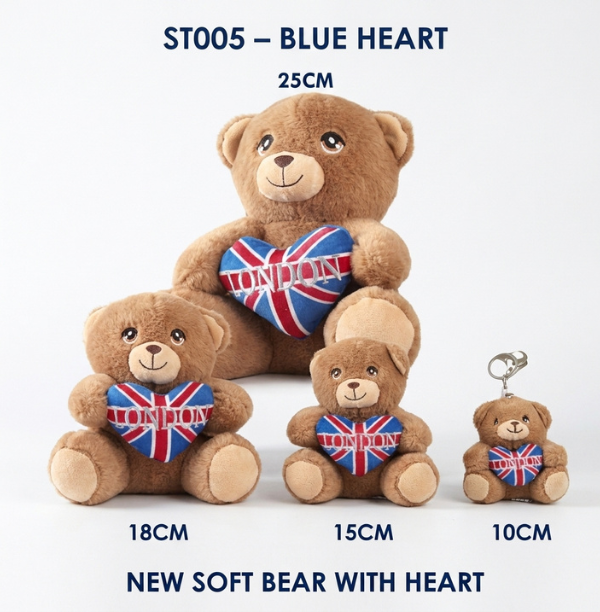 SMALL TRAYS (5) ST004 – Bear Blue Heart - Image 1