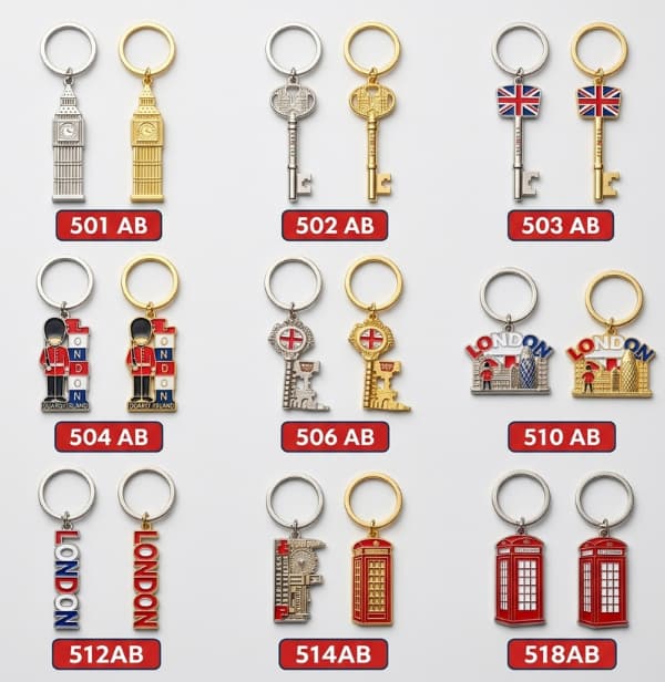 Your paragraph text (4) MIXED KEYRINGS - Image 1